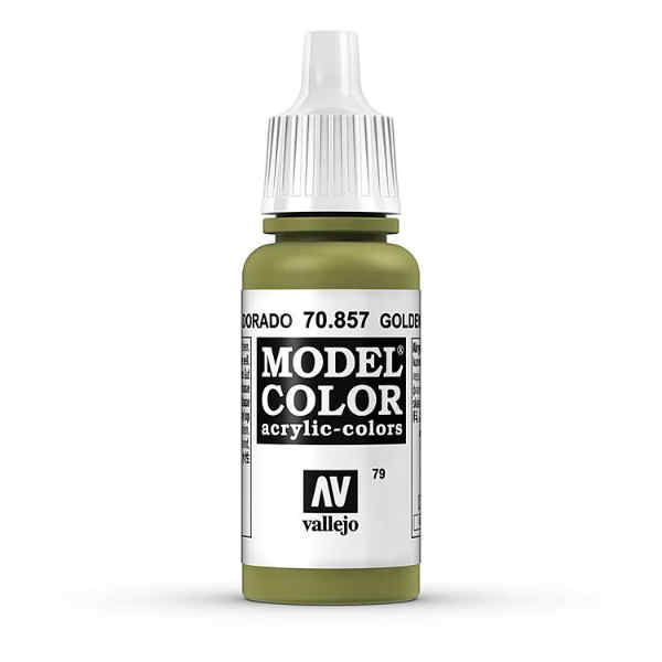 Vallejo Model Colour - Golden Olive 17ml Acrylic Paint (AV70857)