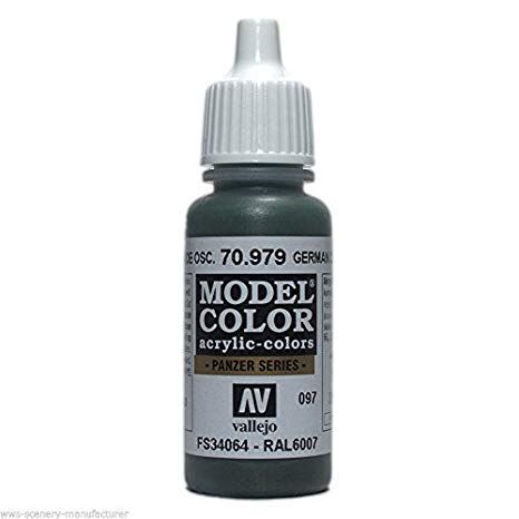 Vallejo Model Colour - German Cam Dark Green 17ml Acrylic Paint (AV70979)