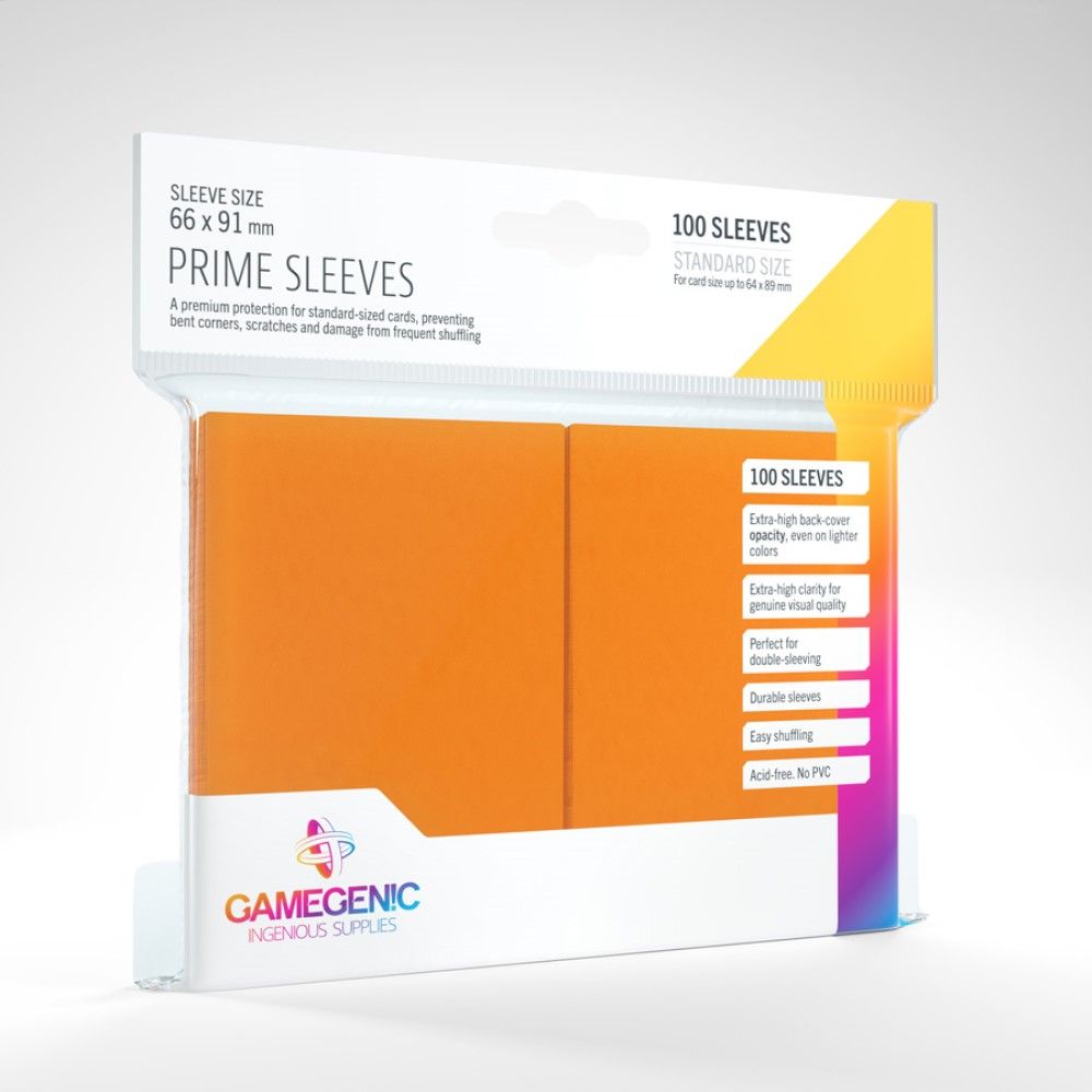 Gamegenic Prime Standard Size Sleeves (100) - Orange