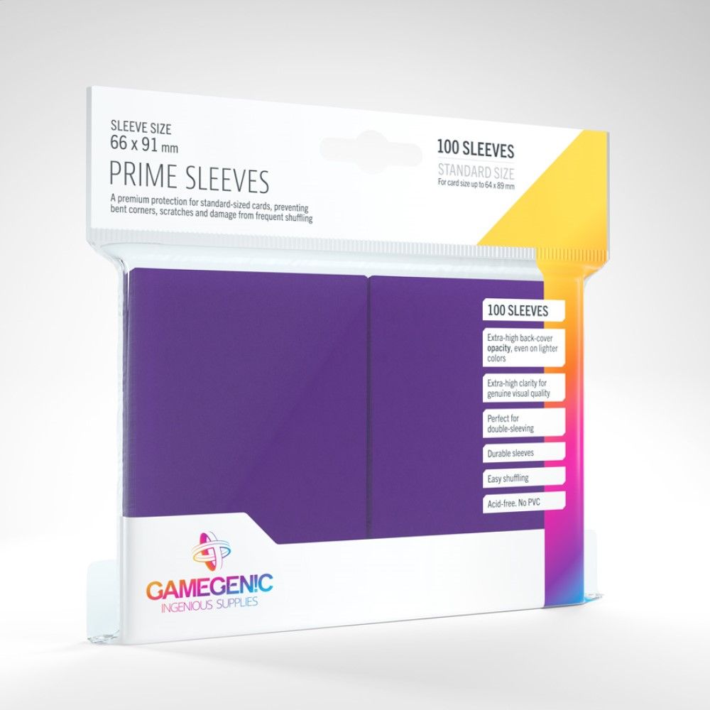 Gamegenic Prime Standard Size Sleeves (100) - Purple