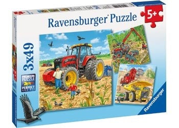 Ravensburger Giant Vehicles - 3x49 Piece Jigsaw