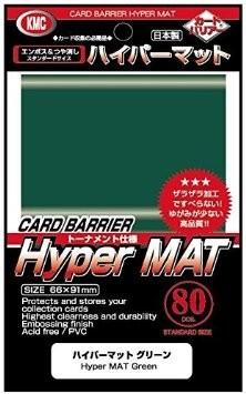 Kmc Sleeve Hyper Mat Green (80 Sleeves/Pack) Standard Size - Good Games
