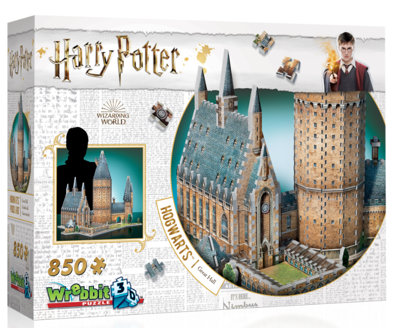 Wrebbit Harry Potter Hogwarts Great Hall 850 Piece 3D Jigsaw