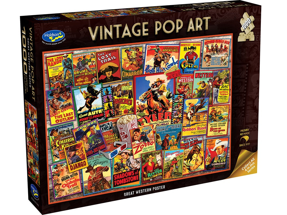 Holdson Vintage Pop Art Great Western 1000 Piece Jigsaw
