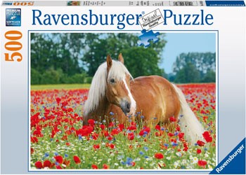 Ravensburger - Horse in the Poppy Field - 500 Piece Jigsaw