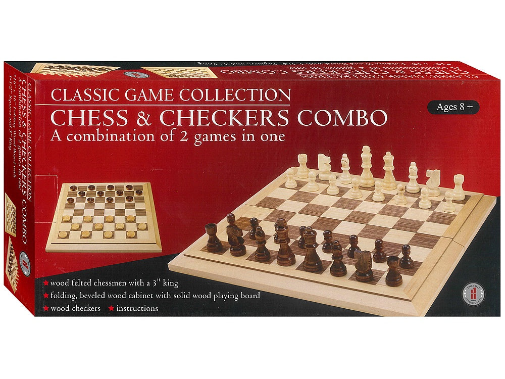 Chess &amp; Checkers 16 Bevelled Edge