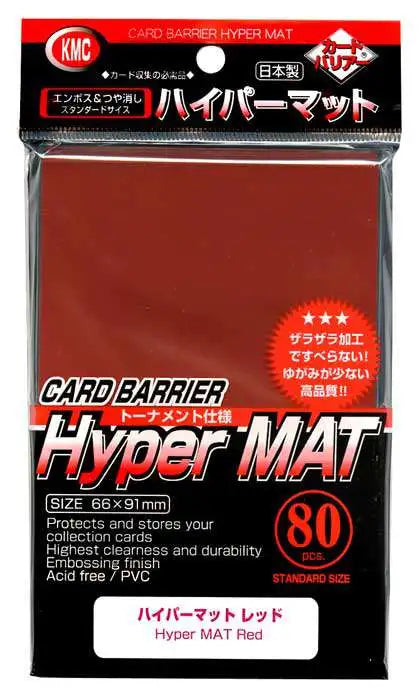 KMC - Hyper Mat Standard Sleeves (80) - Red