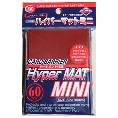 KMC - Hyper Mat Mini Sleeves - Red (60)