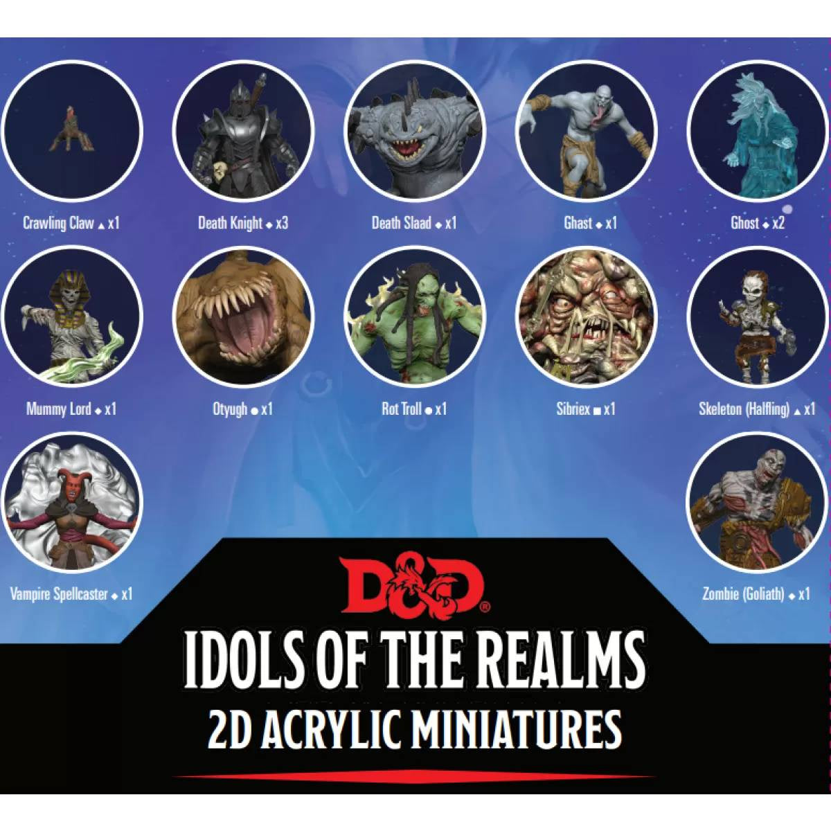 Dungeons &amp; Dragons Idols of the Realms Boneyard 2D Set 1