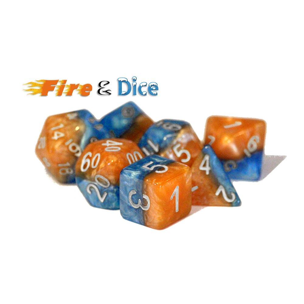 Halfsies Dice Fire And Dice Set 7