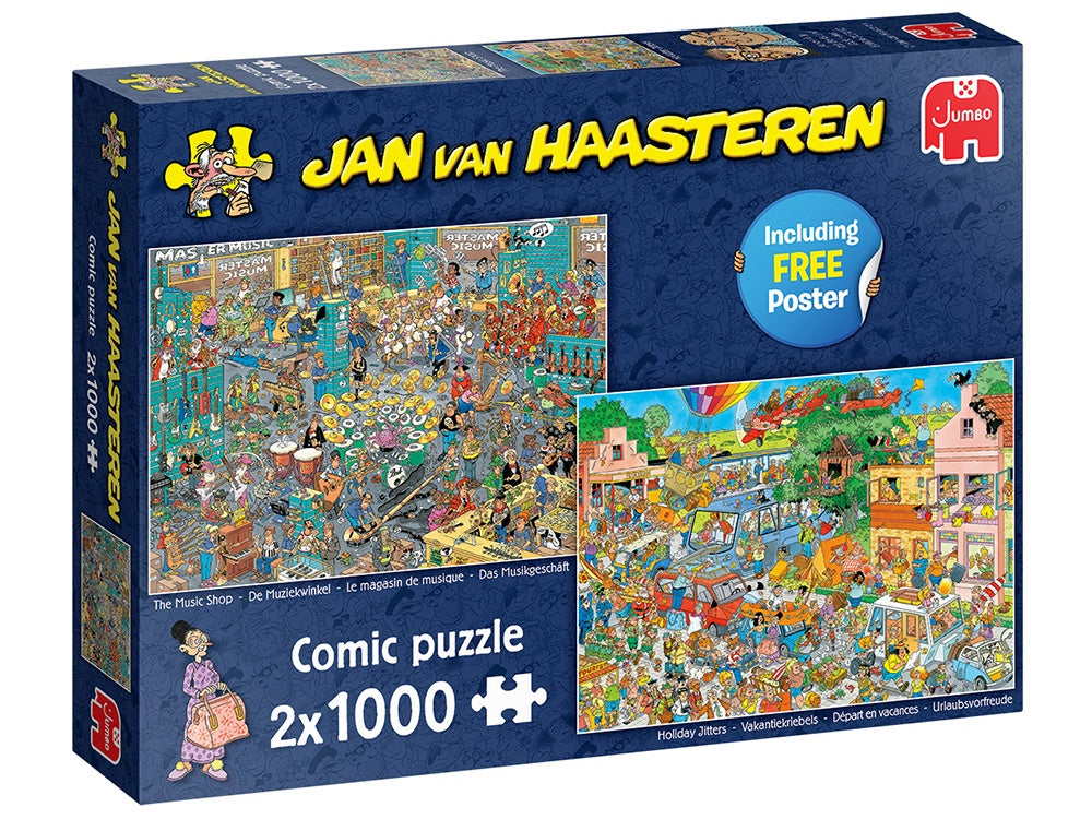 Jan Van Haasteren Musicshop/Holiday 2 x 1000 Piece Jigsaw