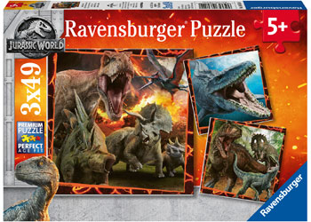 Ravensburger - Jurassic World Instinct to Hunt - 3x49 Piece Jigsaw