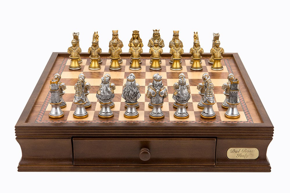 Chess Set - Dal Rossi 16 Inch Chess Board with Warrior Resin Pieces