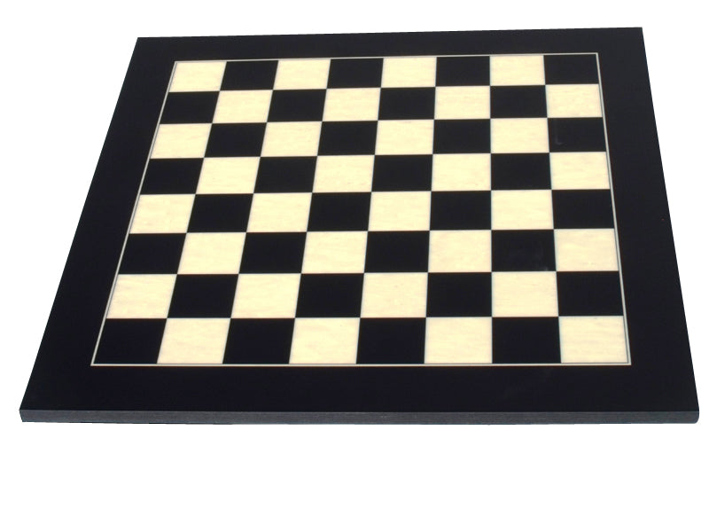 Dal Rossi 50cm Black/Erable Deluxe Chess Board - Board Only