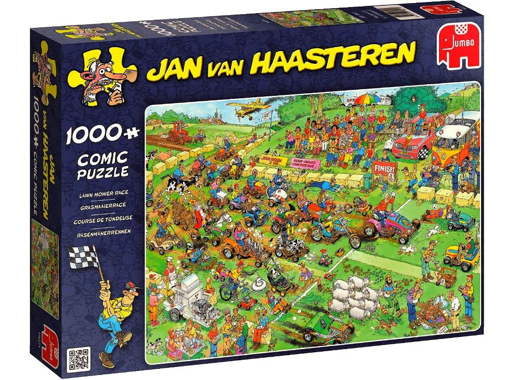 Lawn Mower Race: Jan Van Haasteren 1000 Piece Jigsaw Jumbo