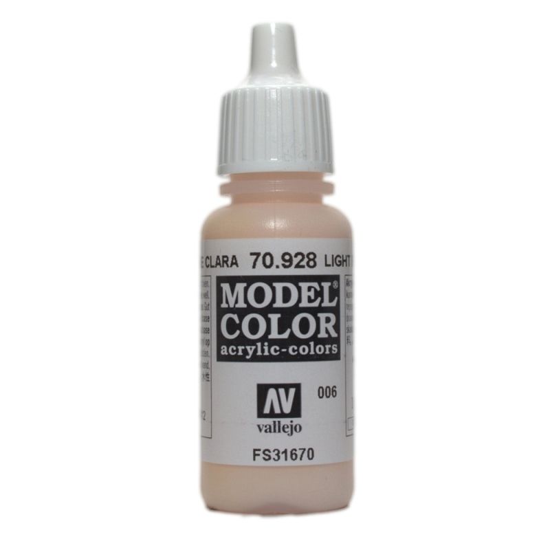 Vallejo Model Colour - Light Flesh 17ml Acrylic Paint (AV70928)