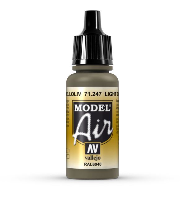 Vallejo Model Air - Light Olive 17ml Acrylic Paint (AV71247)
