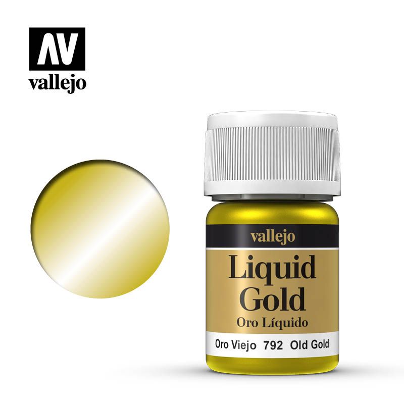 Vallejo Model Colour 35ml Acrylic Paint - Metallic Old Gold (Alcohol Base)