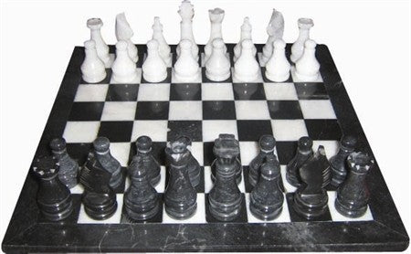 Onyx Chess Set 16 Black/White