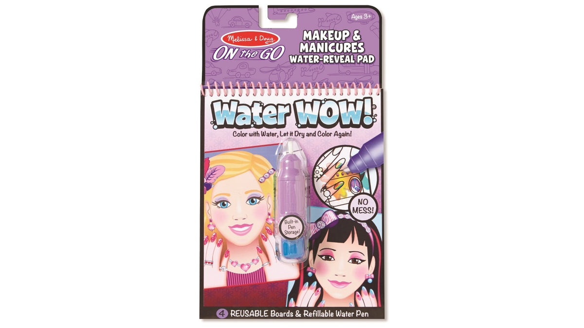Melissa &amp; Doug - On The Go - Water WOW! - Makeup &amp; Manicures
