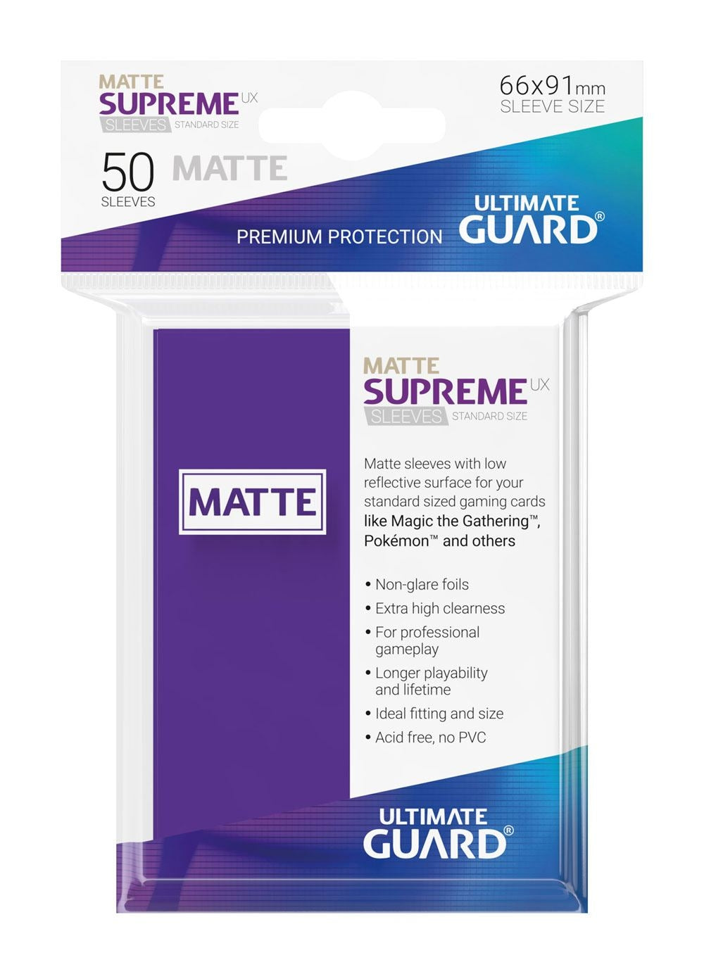 Ultimate Guard - Supreme UX Standard Sleeves Matte Purple (50)