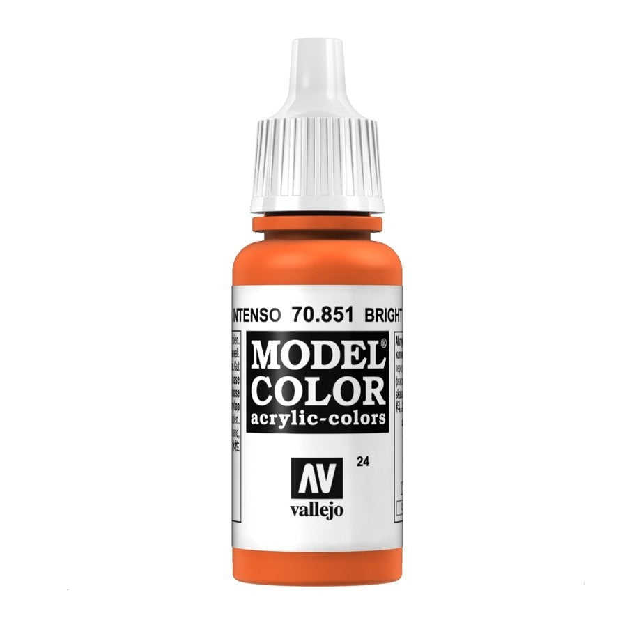 Vallejo Model Colour - Bright Orange 17ml Acrylic Paint (AV70851)