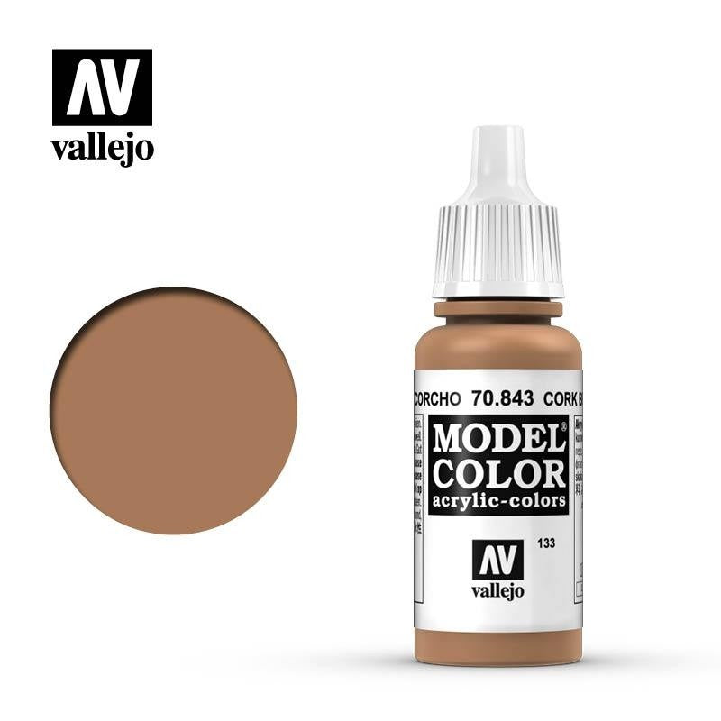 Vallejo Model Colour - Cork Brown 17ml Acrylic Paint (AV70843)