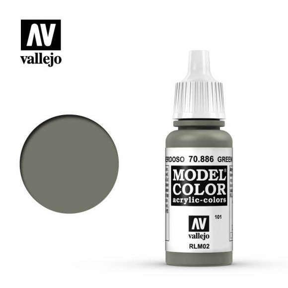 Vallejo Model Colour - Green Grey 17ml Acrylic Paint (AV70886)