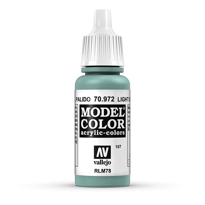Vallejo Model Colour - Light Green Blue 17ml Acrylic Paint (AV70972)