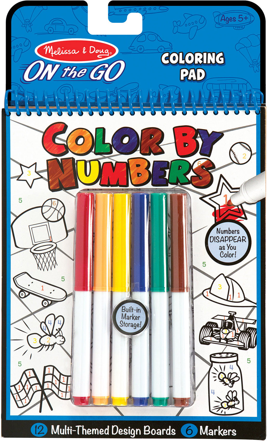 Melissa &amp; Doug - On The Go - Color by Numbers Book -Blue