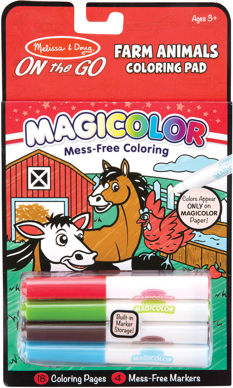 Melissa &amp; Doug - On The Go - Magicolor - Colouring Pad - Farm Animals
