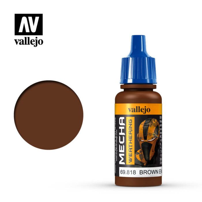 Vallejo Mecha Colour - Brown Engine Soot (Matt) 17ml Acrylic Paint (AV69818)