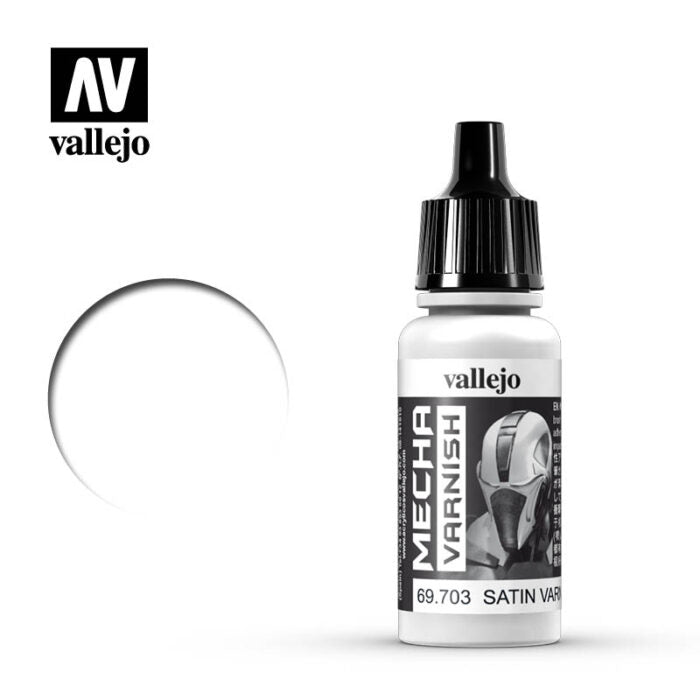 Vallejo Mecha Colour - Satin Varnish 17ml Acrylic Paint (AV69703)