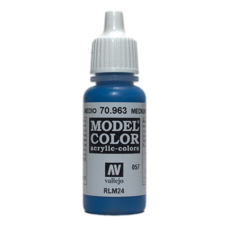 Vallejo Model Colour - Medium Blue 17ml Acrylic Paint (AV70963)