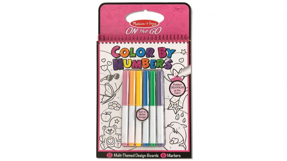 Melissa and Doug - On The Go - Color by Numbers Book - Pink