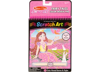 Melissa &amp; Doug - On The Go - Scratch Art Color-Reveal Pad - Fairy Tales