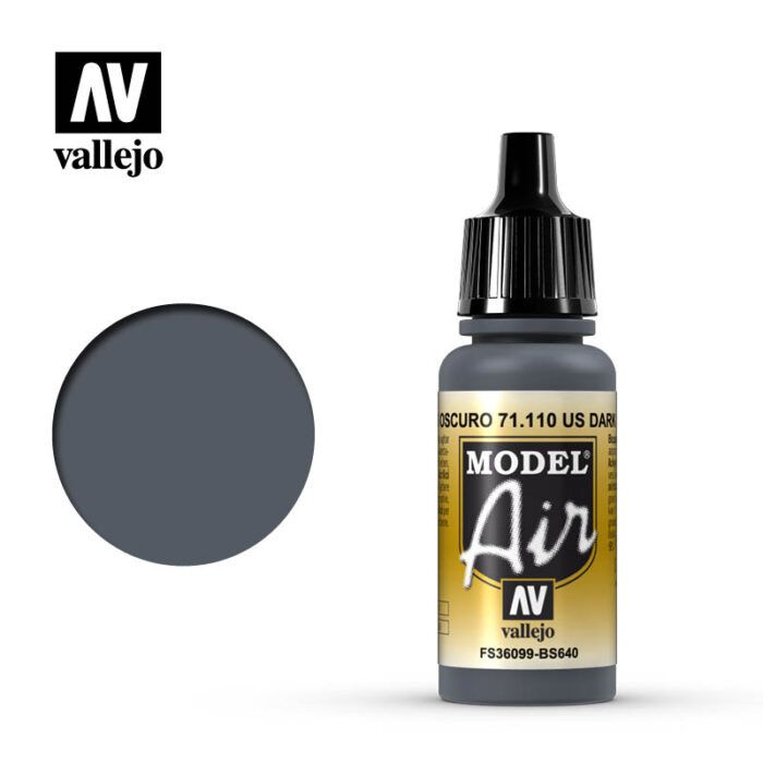 Vallejo Model Air - Us Dark Grey 17ml Acrylic Paint (AV71110)