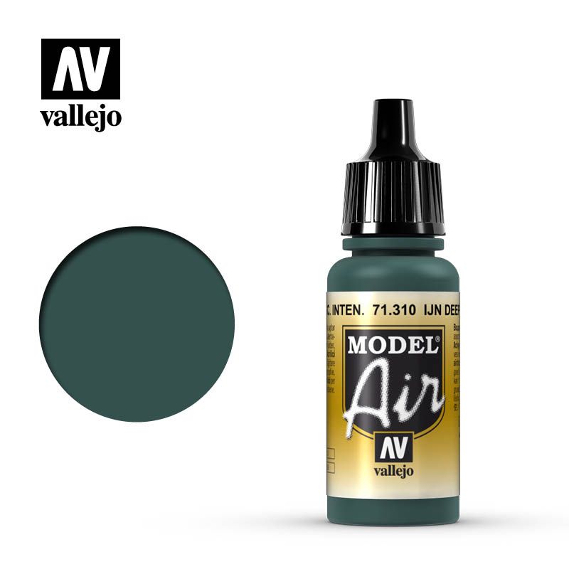 Vallejo Model Air - Ijn Deep Dark Green 17ml Acrylic Paint (AV71310)