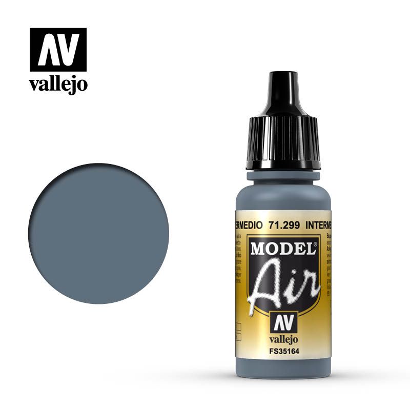 Vallejo Model Air - Intermediate Blue 17ml Acrylic Paint (AV71299)