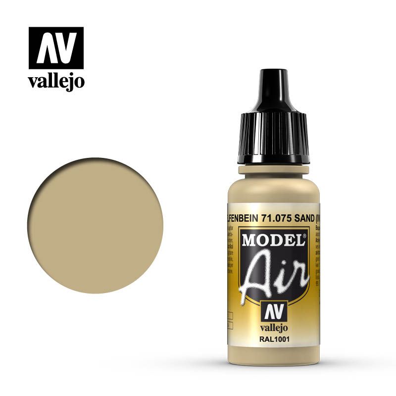 Vallejo Model Air - Sand 17ml Acrylic Paint (Ivory) 17ml Acrylic Paint (AV71075)