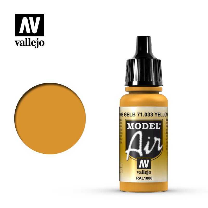 Vallejo Model Air - Yellow Ochre 17ml Acrylic Paint (AV71033)