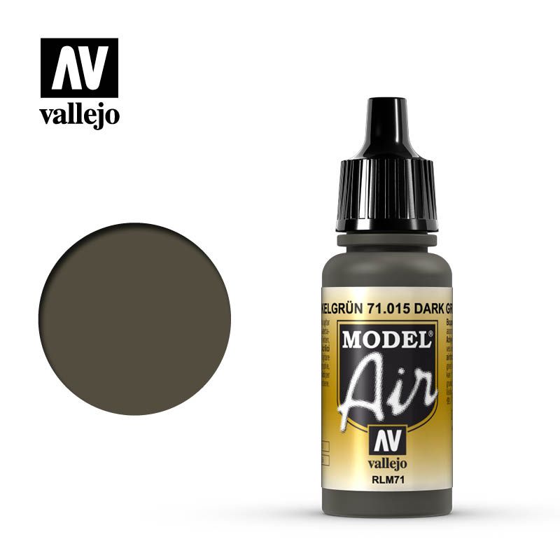 Vallejo Model Air - Dark Green Rlm71 17ml Acrylic Paint (AV71015)