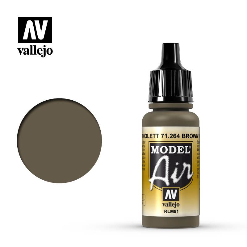Vallejo Model Air - Brown Violet Rlm81 17ml Acrylic Paint (AV71264)