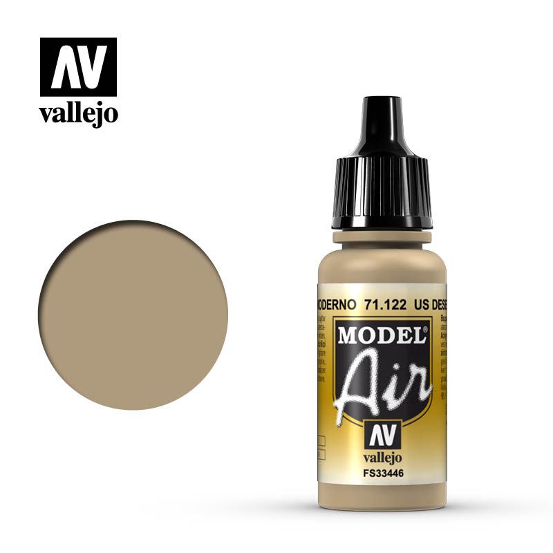 Vallejo Model Air - Us Desert Armour 686 17ml Acrylic Paint (AV71122)