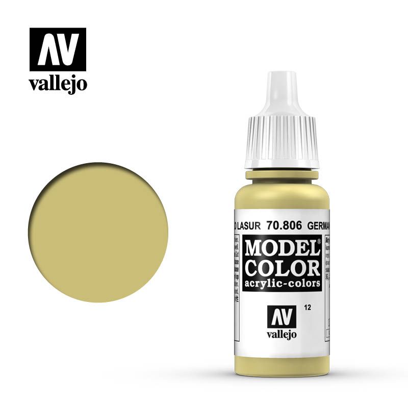 Vallejo Model Colour - German Yellow 17ml Acrylic Paint (AV70806)