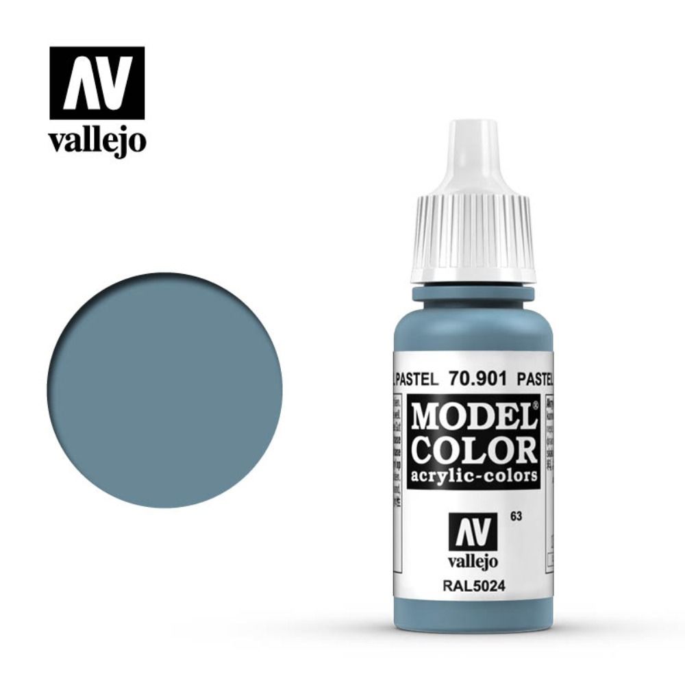 Vallejo Model Colour - Pastel Blue 17ml Acrylic Paint (AV70901)