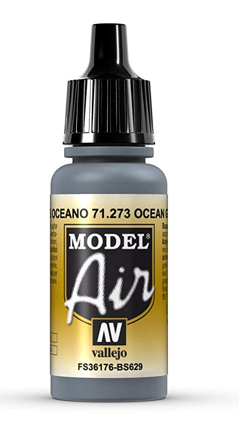 Vallejo Model Air - Ocean Gray 17ml Acrylic Paint (AV71273)