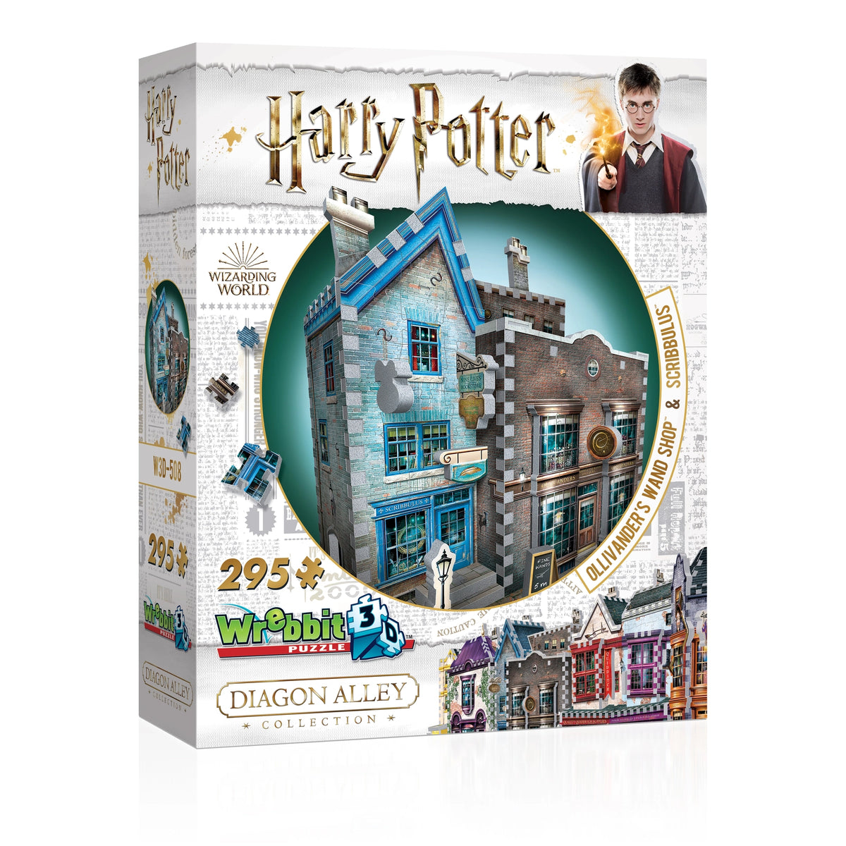 Wrebbit Harry Potter Ollivanders Wand Shop / Scribbulus 295 Piece 3D Jigsaw