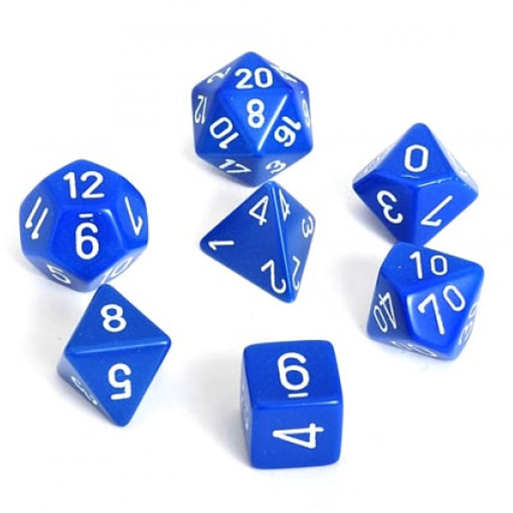 Chessex - Opaque Polyhedral 7-Die Set - Blue/White (CHX25406)