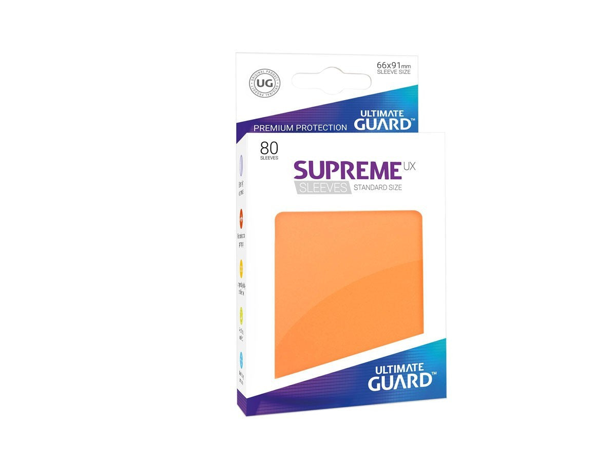 Ultimate Guard Supreme Ux Sleeves Standard Size Solid Orange (80)